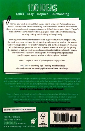 100 Ideas for Secondary Teachers: Teaching Philosophy and Ethics (100 Ideas for Teachers) - John L. Taylor [KSIĄŻKA]