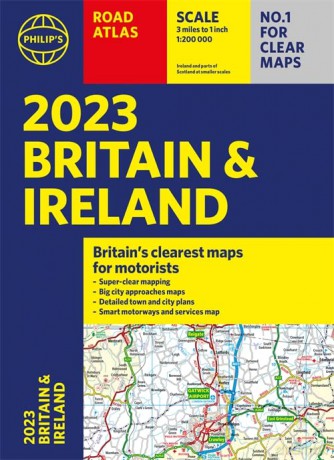 2023 Philip's Road Atlas Britain and Ireland: (A4 Paperback) (Philip's Road Atlases) - Philip's Maps [KSIĄŻKA]