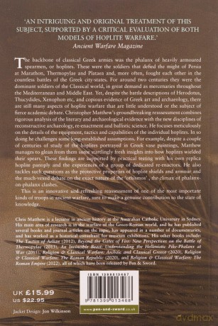 A Storm of Spears: Understanding the Greek Hoplite at War - Matthew Christopher [KSIĄŻKA]
