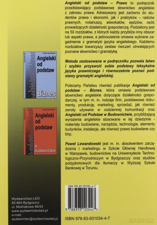 Angielski od podstaw. Prawo - Paweł Lewandowski [KSIĄŻKA]