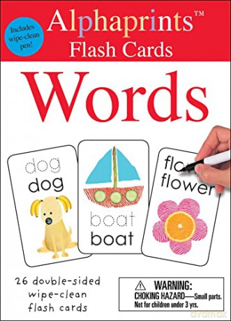 Alphaprints: Wipe Clean Flash Cards Words - Roger Priddy [KSIĄŻKA]