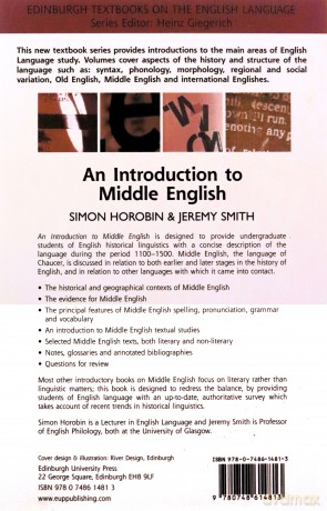 An Introduction to Middle English (Edinburgh Textbooks on the English Language) - Jeremy Smith [KSIĄŻKA]