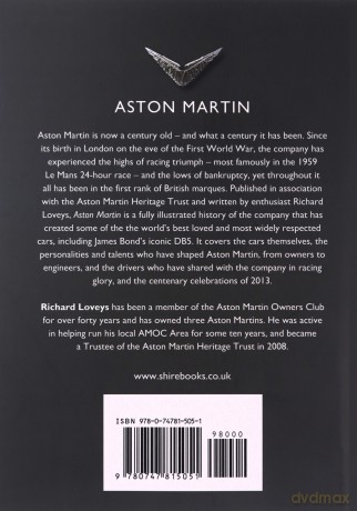 Aston Martin: 819 (Shire Library) - Richard Loveys [KSIĄŻKA]