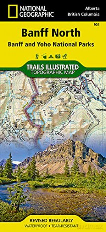 Banff North: Trails Illustrated National Parks (National Geographic Trails Illustrated Map) - National Geographic Maps [KSIĄŻKA]
