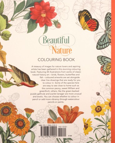 Beautiful Nature Colouring Book (Arcturus Classic Nature Colouring) - Peter Gray [KSIĄŻKA]
