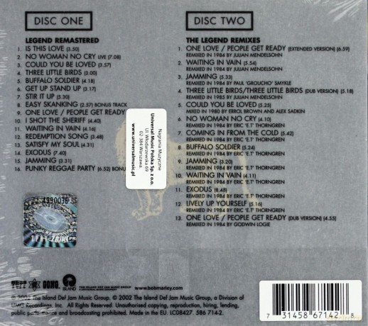 Bob Marley & The Wailers: Legend Deluxe Edition (digipack) [2CD]