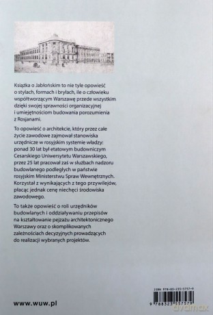 Architekt-urzędnik w służbie rosyjskiej. Antoni Jabłoński Jasieńczyk (1854-1918) - Małgorzata Omilanowska-Kiljańczyk [KSIĄŻKA]