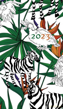 Kalendarz 2023 A6 tygodniowy soft zebry [KALENDARZ]