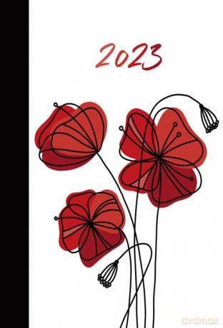 Kalendarz 2023 B6 dzienny soft kwiaty [KALENDARZ]