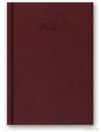 Kalendarz 2023 B6 dzienny vivella bordo [KALENDARZ]