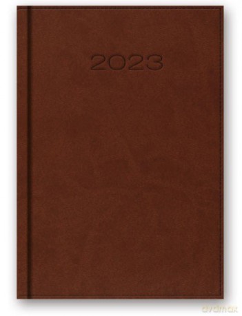 Kalendarz 2023 B6 dzienny vivella brąz [KALENDARZ]