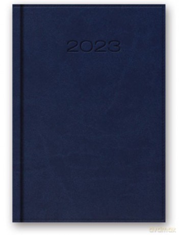Kalendarz 2023 B6 dzienny vivella niebieski [KALENDARZ]