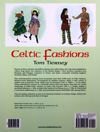 Celtic Fashions (Dover Fashion Coloring Book) - Tom Tierney [KSIĄŻKA]