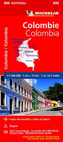 Colombia - Michelin National Map 806: Map (Michelin National Maps) - Michelin [KSIĄŻKA]