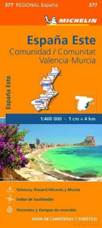 Comunidad Valenciana, Murcia - Michelin Regional Map 577: Map (Michelin Regional Maps, 577) - Michelin [KSIĄŻKA]