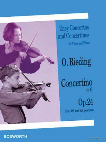 Concertino in G Op. 24: 1st, 3rd and 5th Position: Easy Concertos and Concertinos Series for Violin and Piano - O. Rieding [KSIĄŻKA]