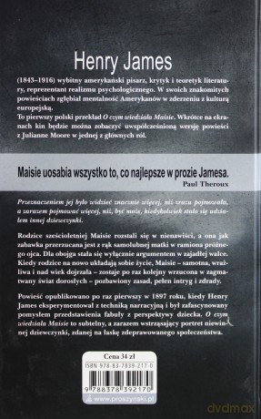 O czym wiedziała Maisie - Henry James [KSIĄŻKA]