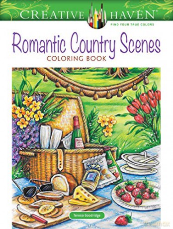 Creative Haven Romantic Country Scenes Coloring Book - Teresa Goodridge [KSIĄŻKA]