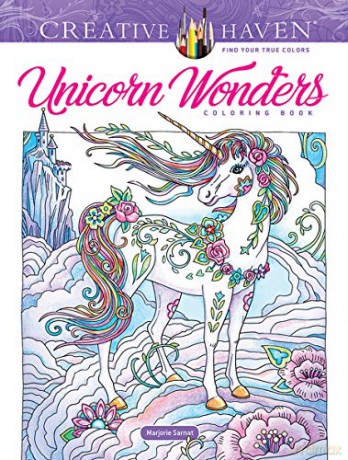 Creative Haven Unicorn Wonders Coloring Book - Marjorie Sarnat [KSIĄŻKA]