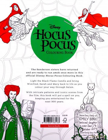 Disney Hocus Pocus Colouring Book: colour your way through Salem with the Sanderson sisters [KSIĄŻKA]