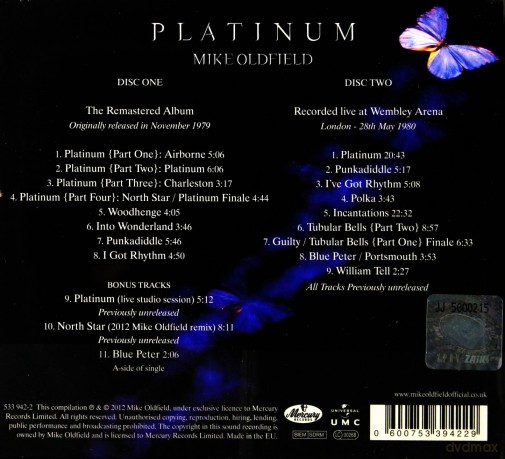 Mike Oldfield: Platinum (Deluxe) (digipack) [2CD]