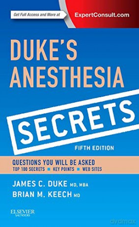 Duke's Anesthesia Secrets, 5e - James Duke MD MBA [KSIĄŻKA]