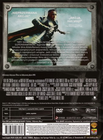 Blade 2. Wieczny Łowca (Wybrańcy Mocy) (booklet) [DVD]