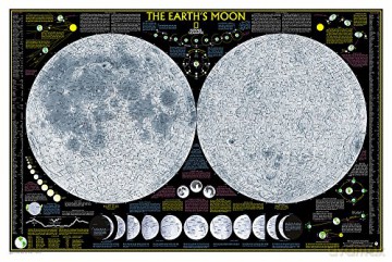 Earth's Moon, tubed: Wall Maps Space (National Geographic Reference Map) - National Geographic Maps [KSIĄŻKA]