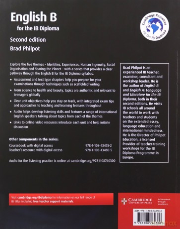 English B for the IB Diploma Coursebook with Cambridge Elevate Edition - Brad Philpot [KSIĄŻKA]
