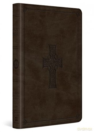ESV Large Print Value Thinline Bible: English Standard Version, Olive, Trutone, Celtic Cross, Value Thinline - Crossway Bibles [KSIĄŻKA]