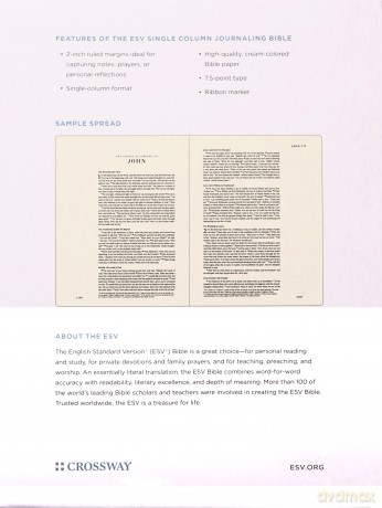ESV New Journaling Bible (Black): English Standard Version, Single Column Journaling, Originial Black Design - Crossway Bibles [KSIĄŻKA]