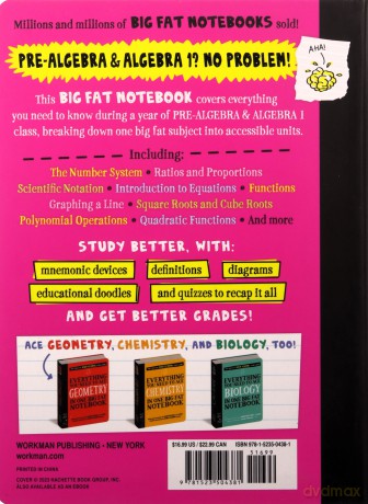 Everything You Need to Ace Pre-Algebra and Algebra I in One Big Fat Notebook: 1 (Big Fat Notebooks) [KSIĄŻKA]