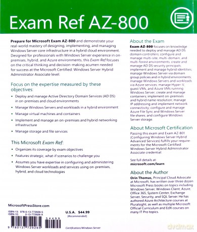 Exam Ref AZ-800 Administering Windows Server Hybrid Core Infrastructure - Orin Thomas [KSIĄŻKA]