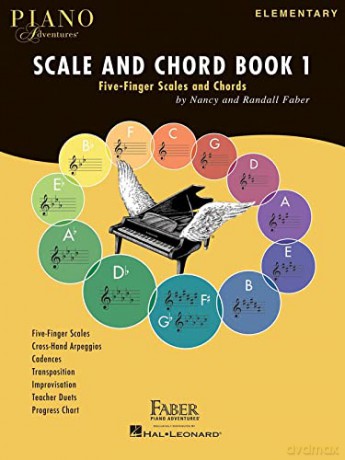 Faber Piano Adventures: Scale And Chord Book 1 - Five-Finger Scales And Chords [KSIĄŻKA]