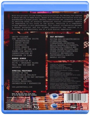 Pat Metheny: The Orchestrion Project 3D [Blu-Ray 3D]