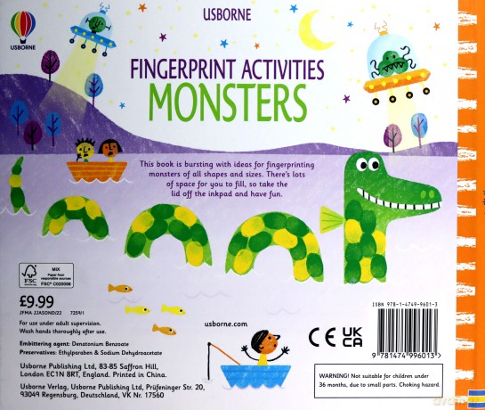 Fingerprint Activities Monsters - Fiona Watt [KSIĄŻKA]
