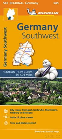 Germany Southwest - Michelin Regional Map 545: Map (Michelin Regional Maps, 545) - Michelin [KSIĄŻKA]