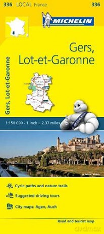 Gers, Lot-et-Garonne - Michelin Local Map 336: Map (Michelin Local Maps, 336) - Michelin [KSIĄŻKA]