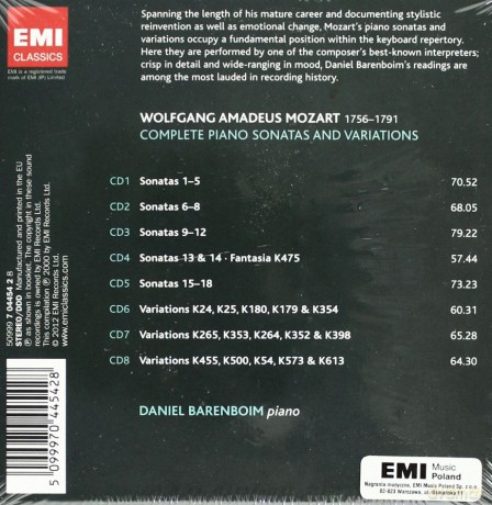 Daniel Barenboim: Complete Piano Sonatas And Variations - Limited [8CD]