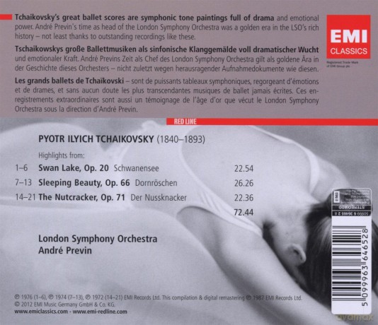 Previn/London Symphony Orchestra: Red Line - Swanlake, Nutcracker - Highlights [CD]