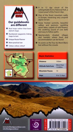 GR54: Tour of the Ecrins National Park - Real IGN Maps 1:25,000 (Great Treks of the Alps) - Andrew McCluggage [KSIĄŻKA]
