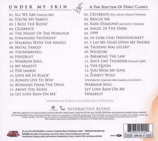 Doro: Under My Skin (digipack) [2CD]