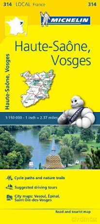 Haute-Saone, Vosges - Michelin Local Map 314: Map (Michelin Local Maps, 314) - Michelin [KSIĄŻKA]