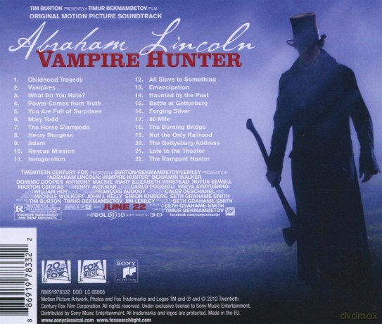 Abraham Lincoln: Vampire Hunter soundtrack (Abraham Lincoln: Łowca wampirów) (Henry Jackman) [CD]