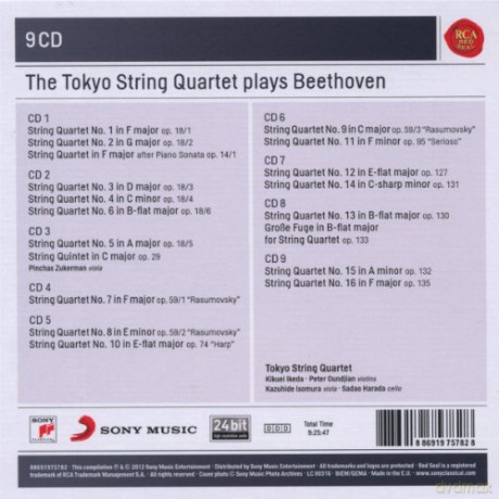 Tokyo String Quartet: Beethoven: Complete String Quartets [9CD]