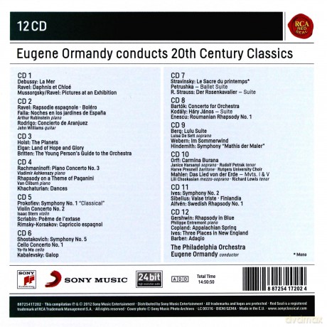 Eugene Ormandy Conducts 20th Century Classics [12CD]