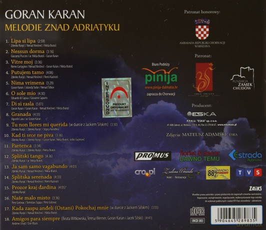 Goran Karan: Melodie znad Adriatyku [CD]