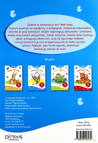 Mała Sowa. Zadania 3-latka [KSIĄŻKA]