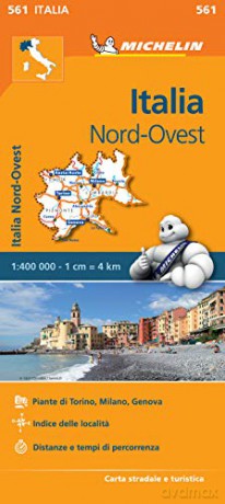 Italy Northwest - Michelin Regional Map 561: Map (Michelin Regional Maps, 561) - Michelin [KSIĄŻKA]