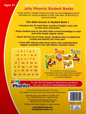 Jolly Phonics Student Book 1: In Print Letters (American English Edition) - Sara Wernham [KSIĄŻKA]